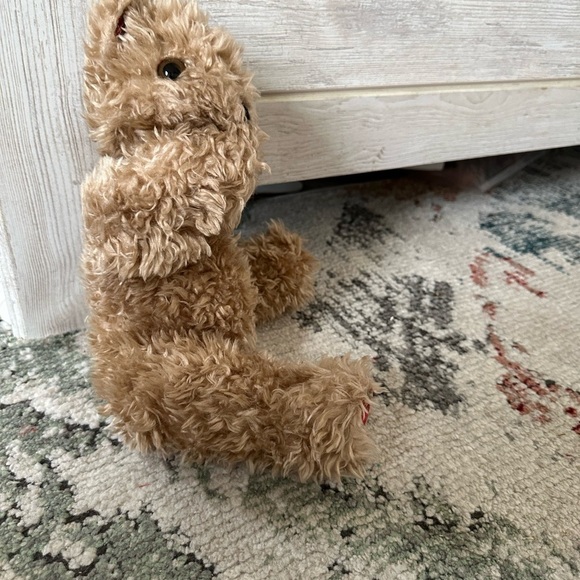 Vintage Shaggy Jointed Brown & Plaid Kiss Blowing Teddy Bear Plush THE CUTEST - Picture 8 of 15